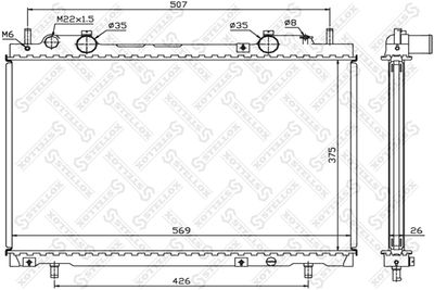Радиатор системы охлаждения STELLOX 1025692SX