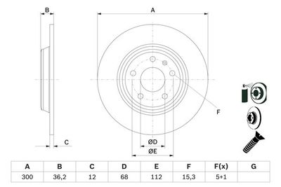Диск тормозной задний BOSCH 0986479382