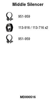 Глушитель средняя часть POLMOSTROW 08543