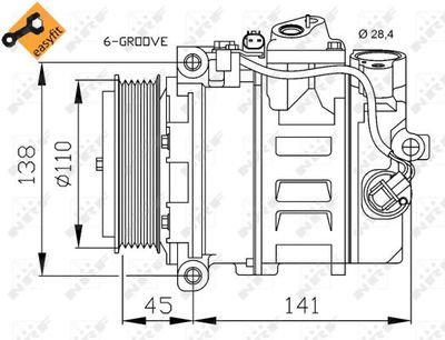 Компрессор кондиционера NRF 32214