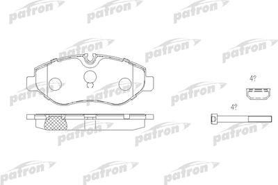 Колодки тормозные дисковые PATRON PBP1778