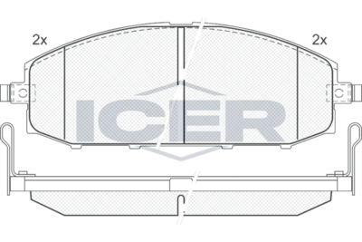 Колодки тормозные дисковые ICER 181448