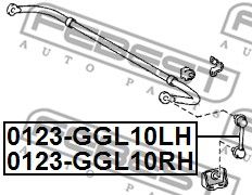 Тяга стабилизатора FEBEST 0123GGL10LH