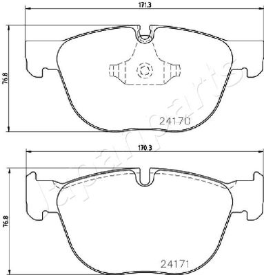 Колодки тормозные дисковые JAPANPARTS PA0132AF
