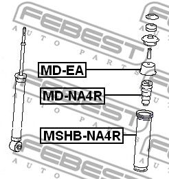 Отбойник амортизатора заднего FEBEST MDNA4R