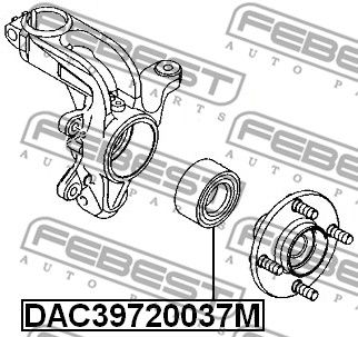 Подшипник передней ступицы FEBEST DAC39720037M
