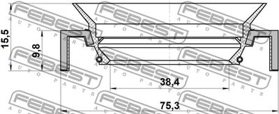 Сальник привода FEBEST 95HCY40751016C