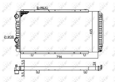 Радиатор системы охлаждения NRF 52062A
