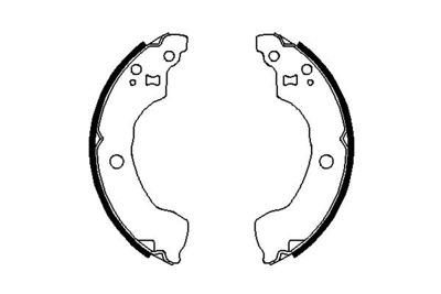 Колодки тормозные барабанные BOSCH 0986487691