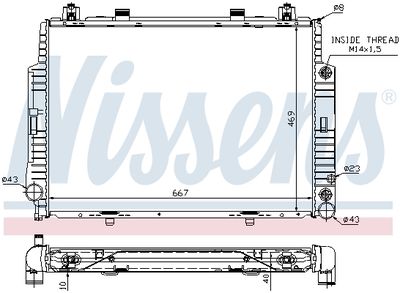 Радиатор системы охлаждения NISSENS 62716A