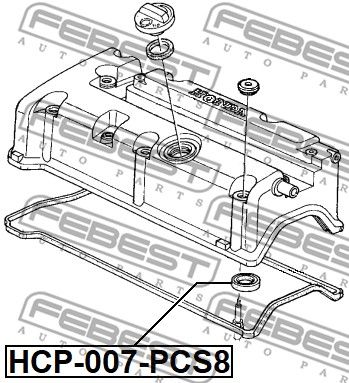 Кольцо уплотнительное свечного колодца FEBEST HCP007PCS8
