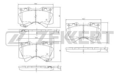 Колодки тормозные дисковые передние Zekkert BS1149