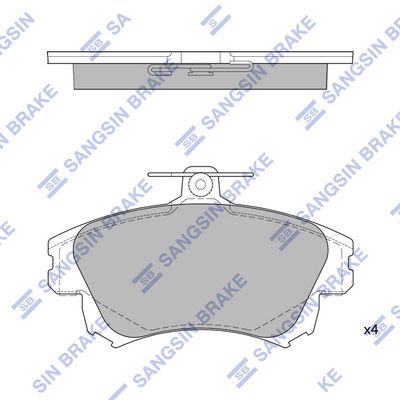 Колодки тормозные передние SANGSIN SP1530
