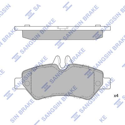 Колодки тормозные задние SANGSIN SP1562