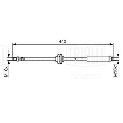 Шланг тормозной задний левый TRIALLI BF1609