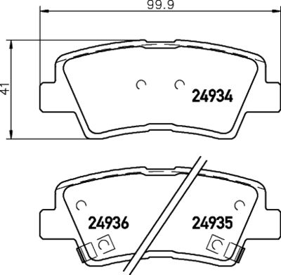 Колодки тормозные дисковые задние Nisshinbo NP6022