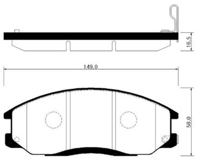 Колодки тормозные дисковые передние HSB HP0024