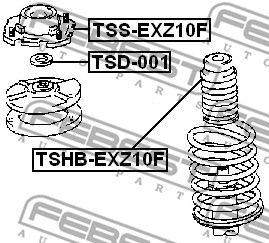 Пыльник амортизатора переднего FEBEST TSHBEXZ10F