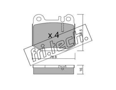 Комплект колодок для дискового тормоза TRUSTING 5800