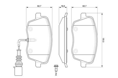 Колодки тормозные дисковые BOSCH 0986494105