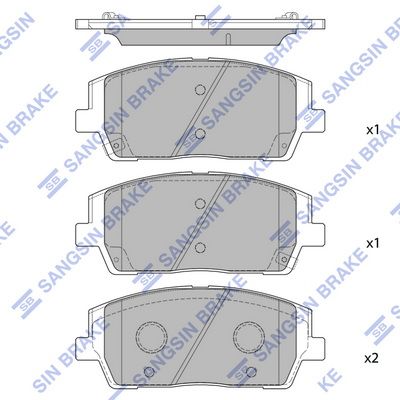 Колодки тормозные дисковые передние SANGSIN SP4327