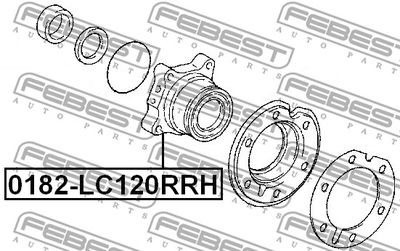 Ступица колеса с интегрированным подшипником FEBEST 0182LC120RRH