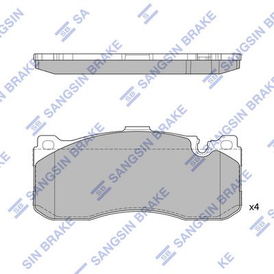 Колодки тормозные передние SANGSIN SP1791