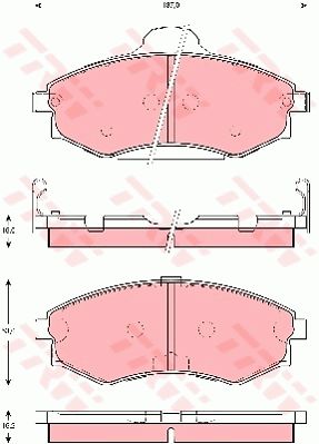 Колодки тормозные дисковые комплект TRW GDB3259