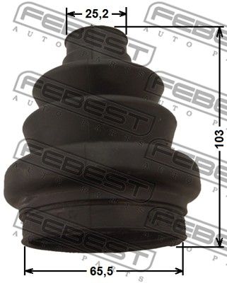 Пыльник ШРУС внутреннего комплект FEBEST 1815ASH