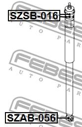 Сайлентблок амортизатора заднего FEBEST SZAB056