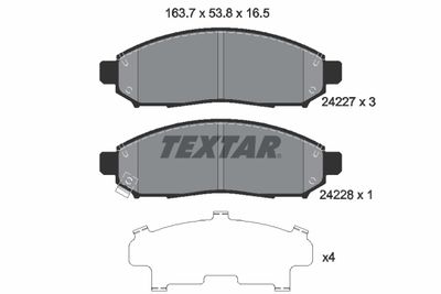 Колодки тормозные дисковые передние TEXTAR 2422701