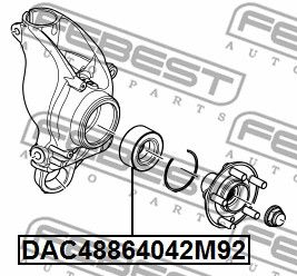 Подшипник ступицы задней FEBEST DAC48864042M92