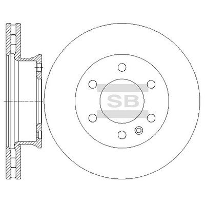 Диск тормозной передний SANGSIN SD5601