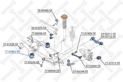 Сайлентблок задней балки STELLOX 7700962SX