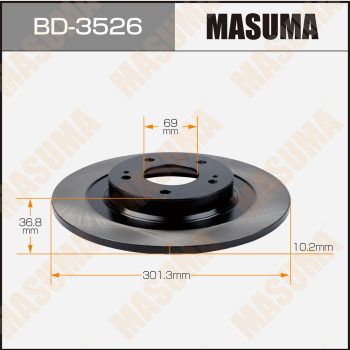 Диск тормозной Masuma BD3526