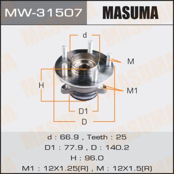 Ступица задняя Masuma MW31507