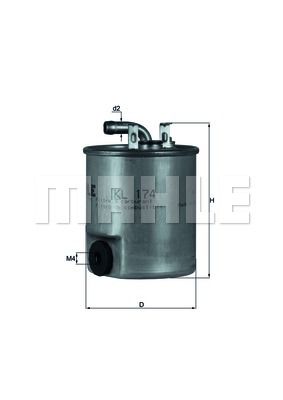 Фильтр топливный MAHLE KL174