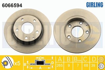 Диск тормозной TRW 6066594