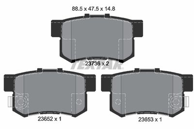 Колодки тормозные дисковые задние TEXTAR 2365201