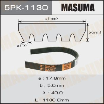 Ремень поликлиновой Masuma 5PK1130