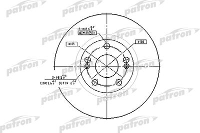 Диск тормозной передний PATRON PBD4109