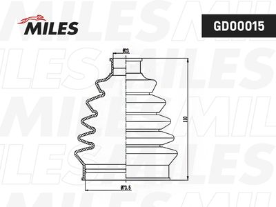 Пыльник ШРУС наружный Miles GD00015