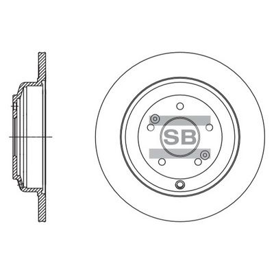Диск тормозной задний SANGSIN SD1125