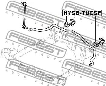 Втулка стабилизатора переднего FEBEST HYSBTUCF248