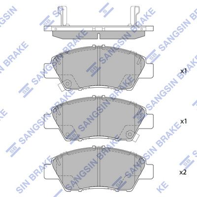 Колодки тормозные дисковые SANGSIN SP1463