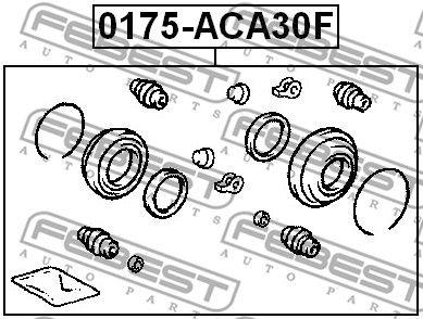 Ремкомплект суппорта тормозного FEBEST 0175ACA30F
