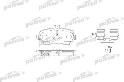 Колодки тормозные дисковые передние PATRON PBP1357