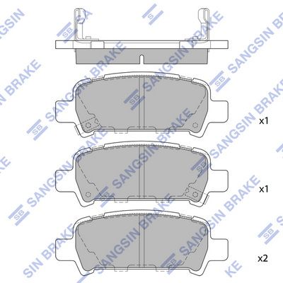 Колодки тормозные дисковые SANGSIN SP2120