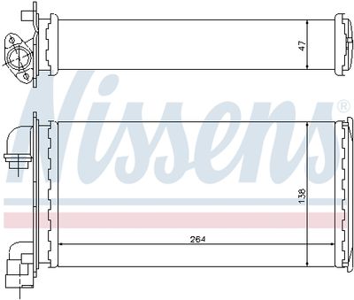 Радиатор отопителя NISSENS 70501