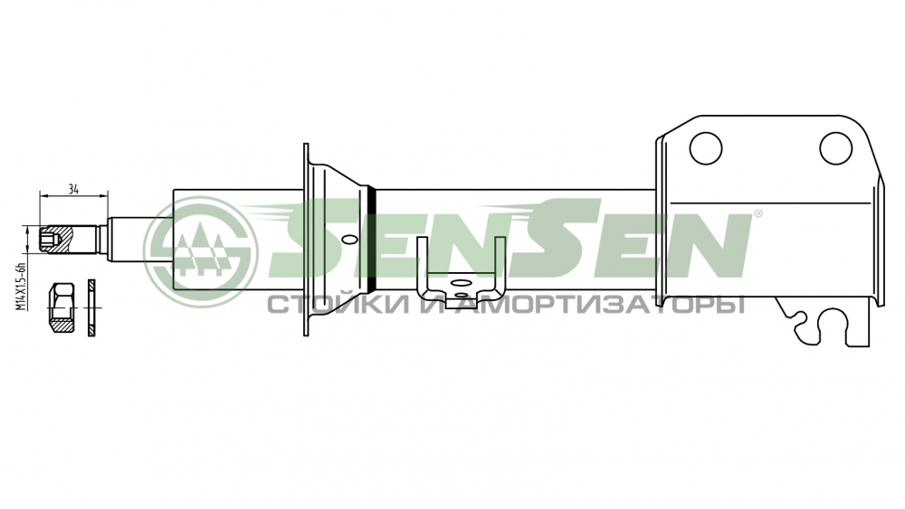Амортизатор передний масляный SENSEN 41140106